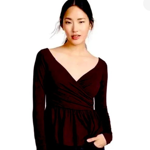 Susana Monaco Peplum Hem
Top‎ V-Neck Long Sleeve Black Stretch Size S nwt